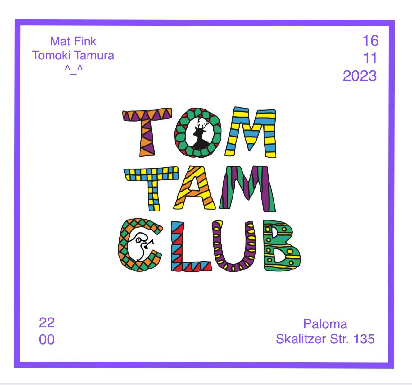 Tom Tam Club - フライヤー表