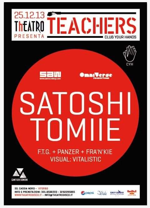 Theatro & Club Your Hands Presents Teachers with Satoshi Tomiie - フライヤー表
