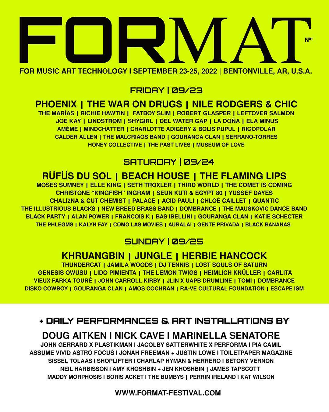 Format Festival - フライヤー表