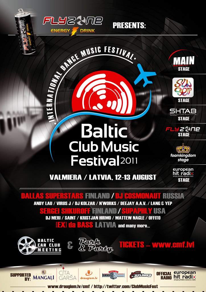 Baltic Club Music Festival 2011 - フライヤー表