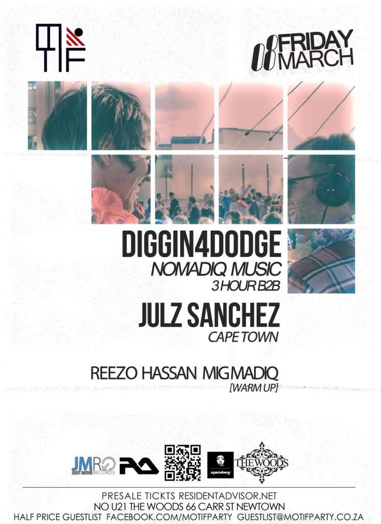 Motif with Diggin4dodge & Julz Sanchez - フライヤー表