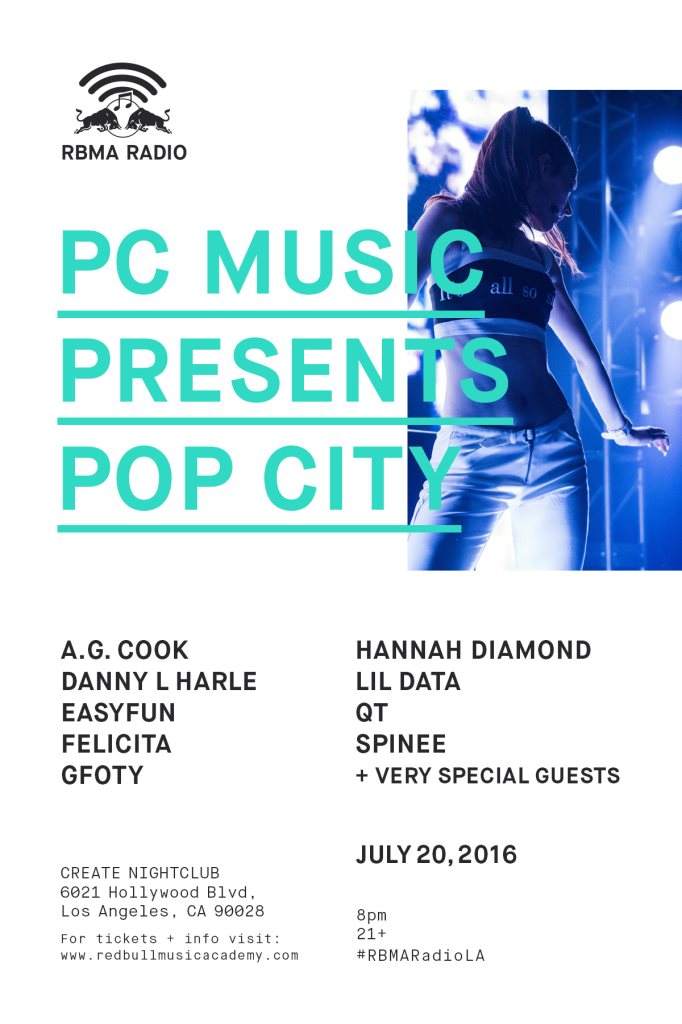 Red Bull Music Academy presents PC Music presents POP City - Página frontal