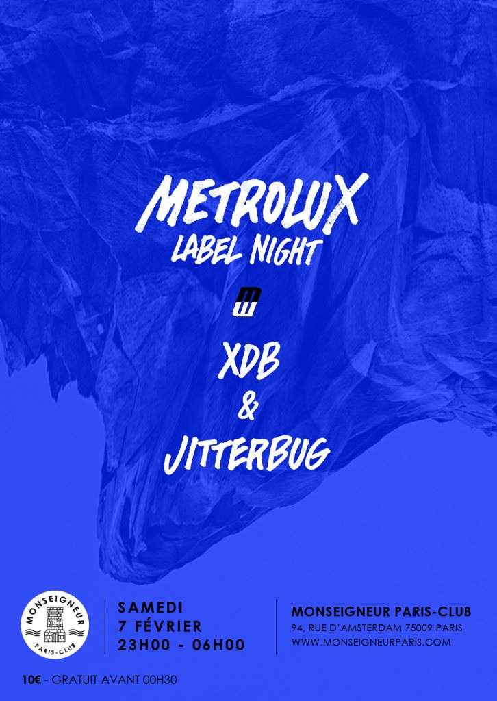 Metrolux Label Night with XDB & Jitterbug - Página frontal