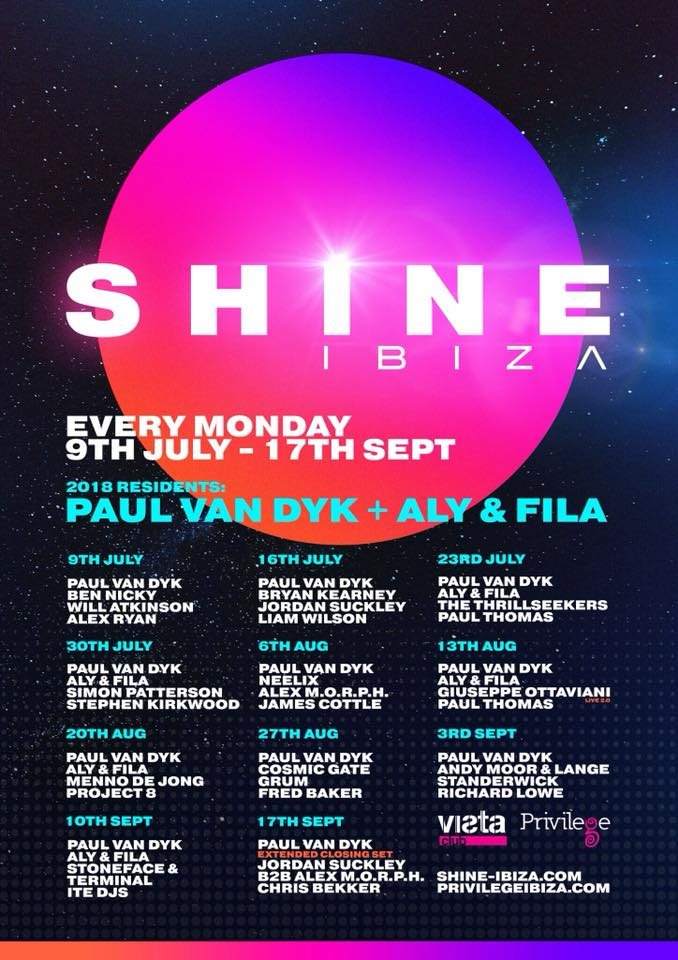 Shine Ibiza - Página frontal