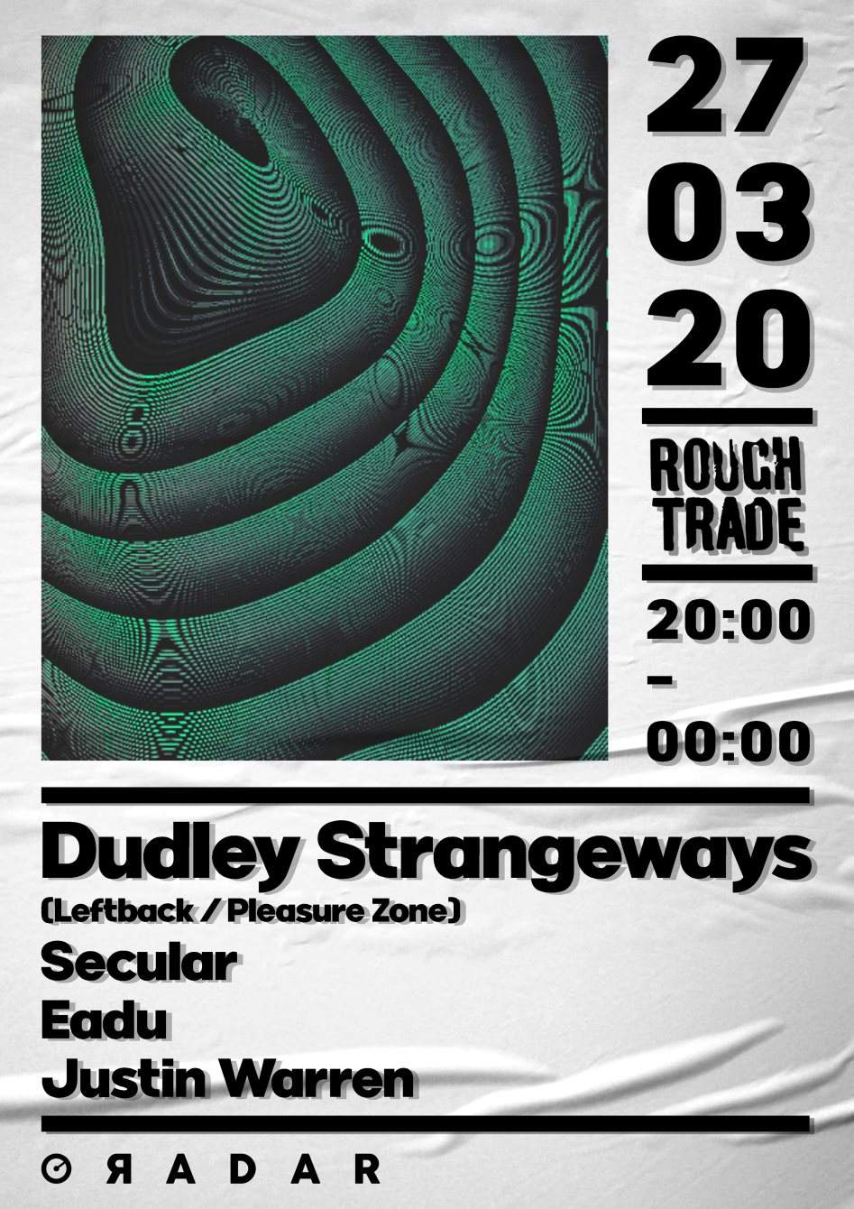 Radar presents: Dudley Strangeways - フライヤー裏