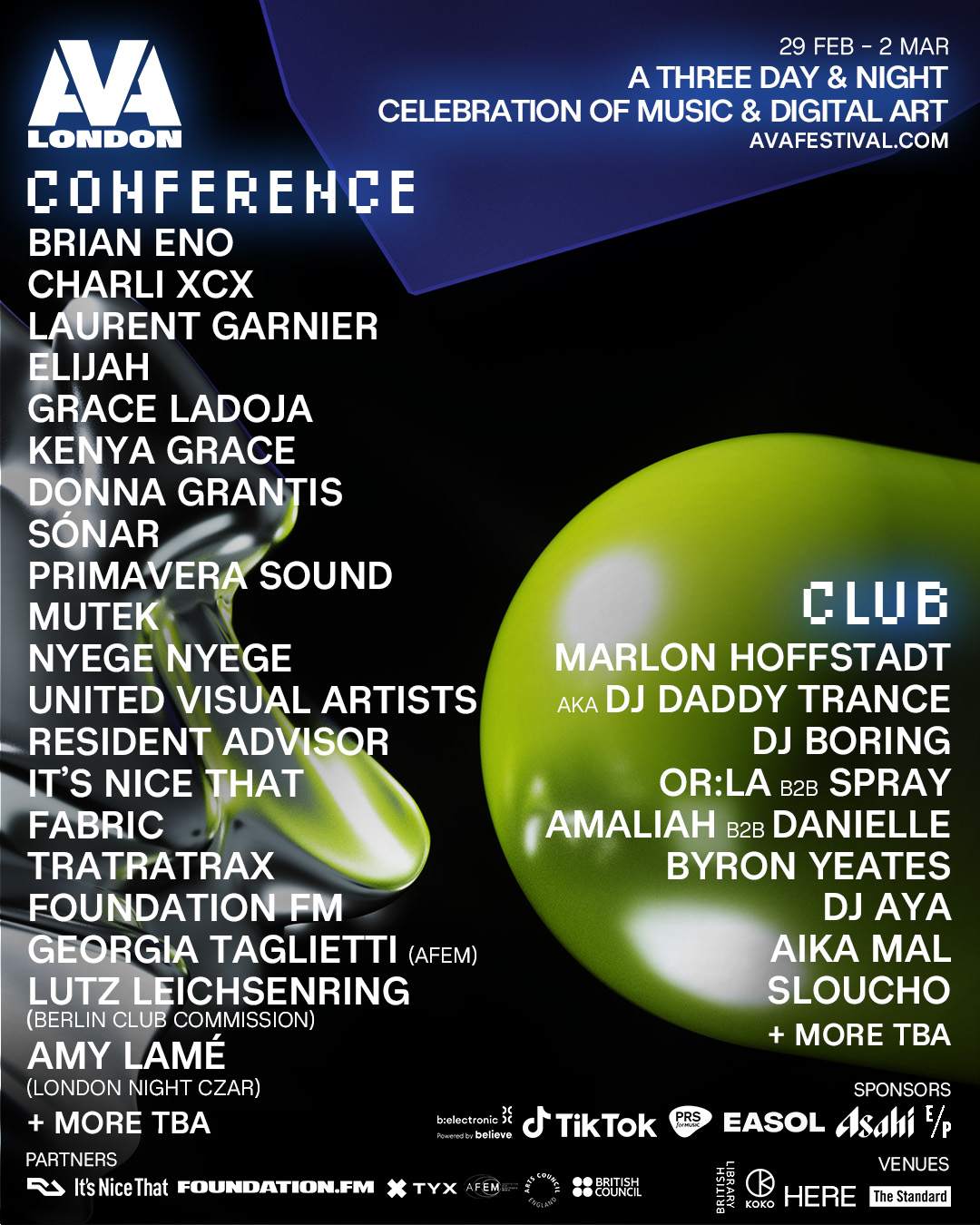 AVA London: Day & Night + Conference Passes - フライヤー表