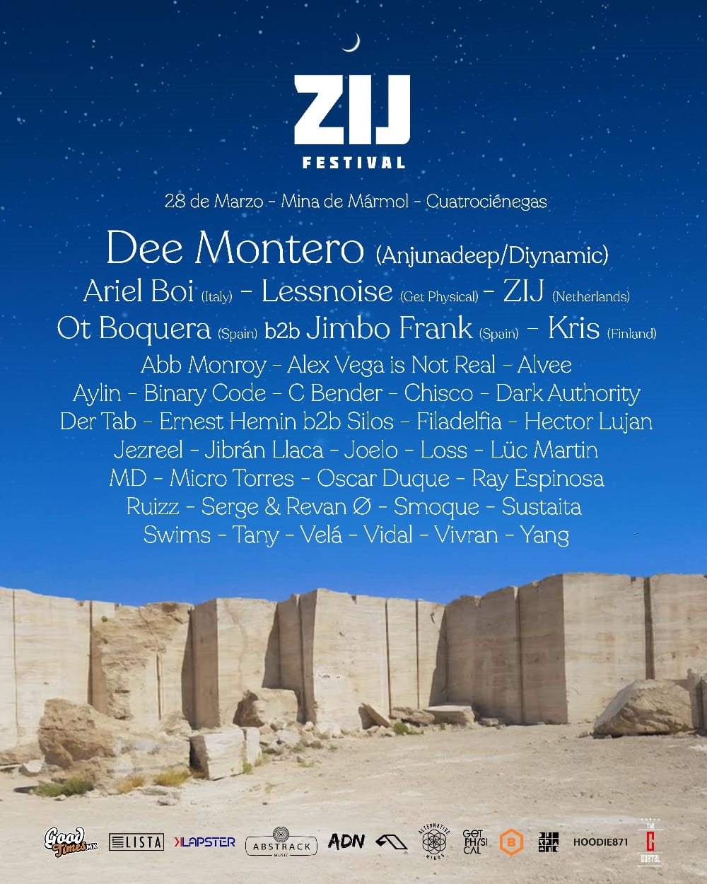 ZIJ festival Mina de Marmol - フライヤー表