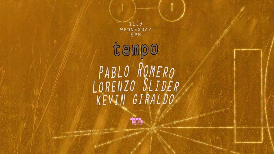 Tempo: Pablo Romero, Lorenzo Slider, Kevin Giraldo - Página frontal