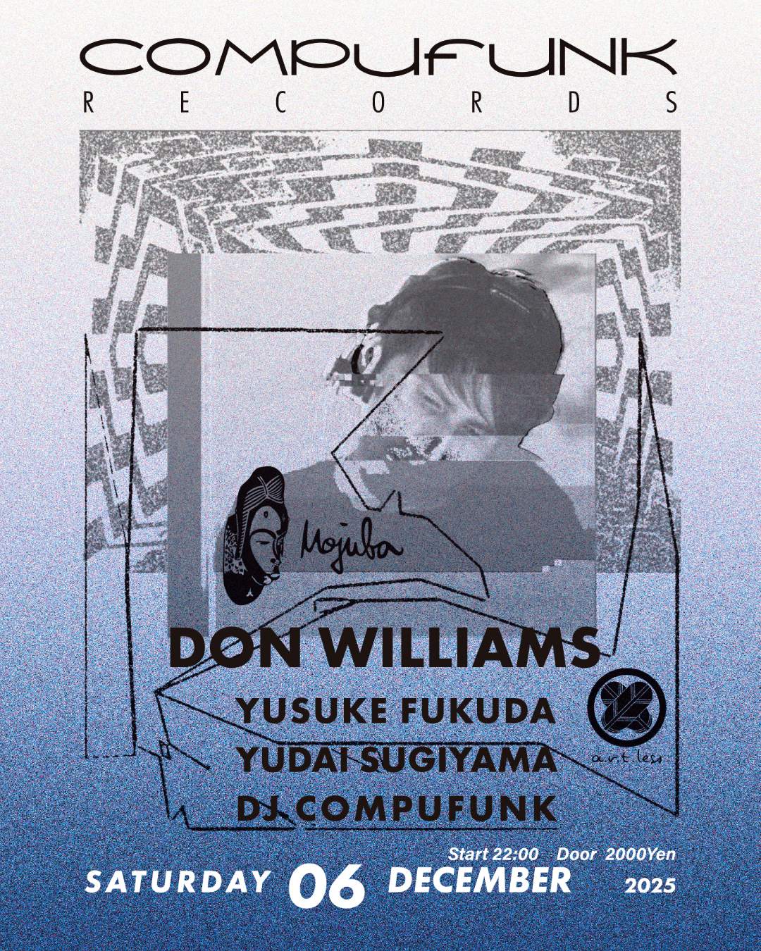 Don Williams (a.r.t.less / Mojuba) at Compufunk Records, Osaka