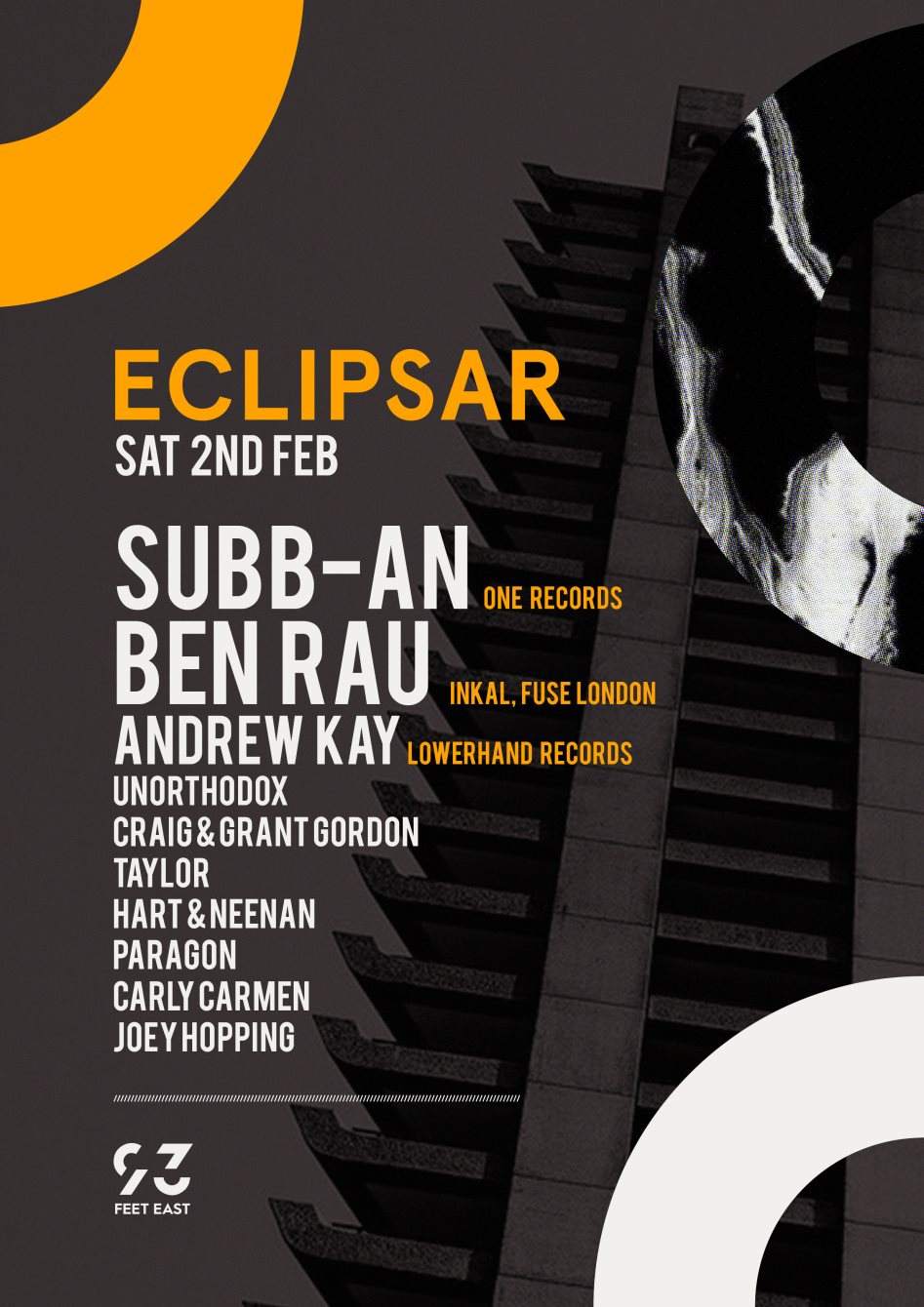 ECLIPSAR with Subb-an, Ben Rau (Fuse) & More - フライヤー表