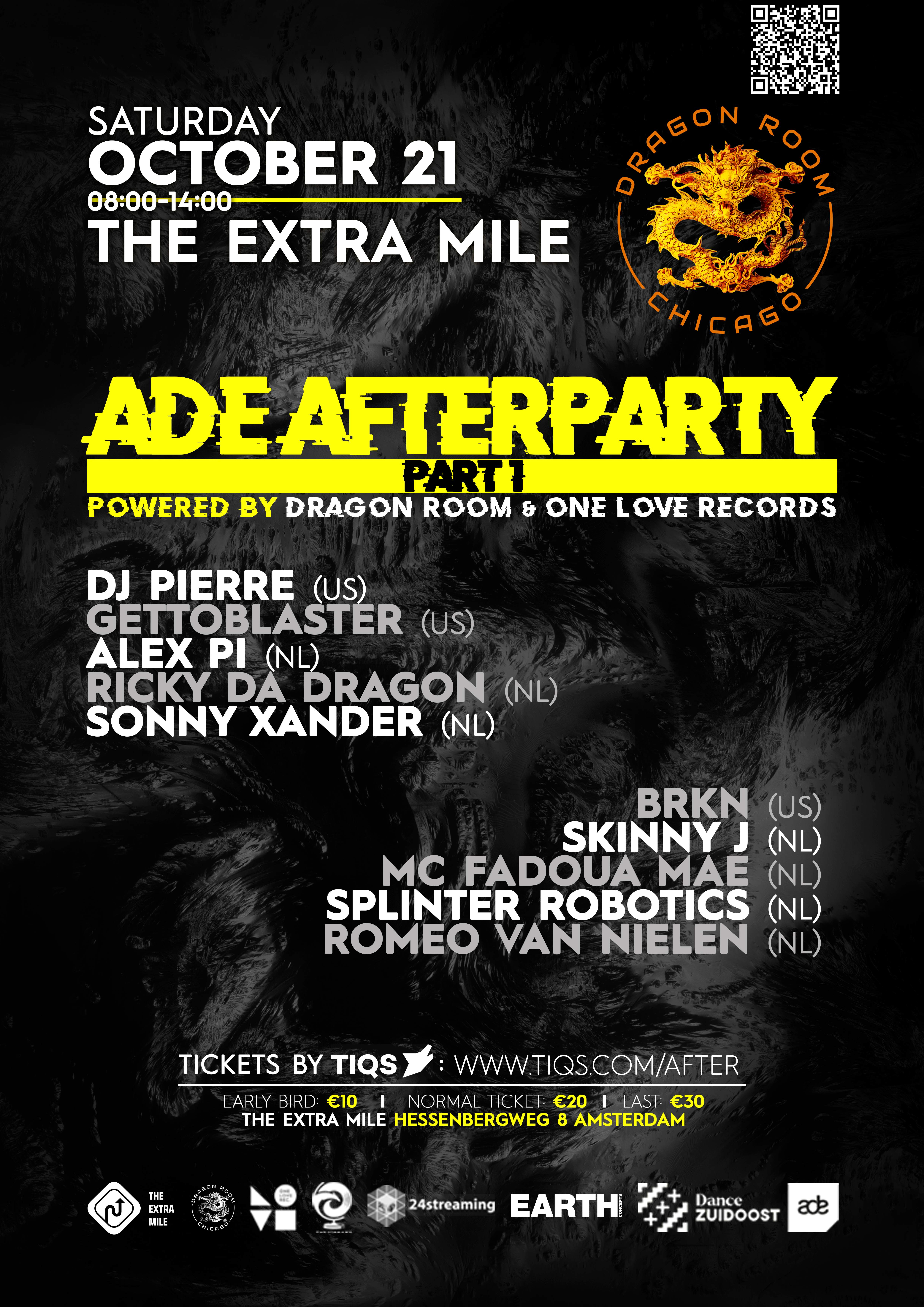 ADE /// Dragon Room ADE Afterparty - フライヤー表