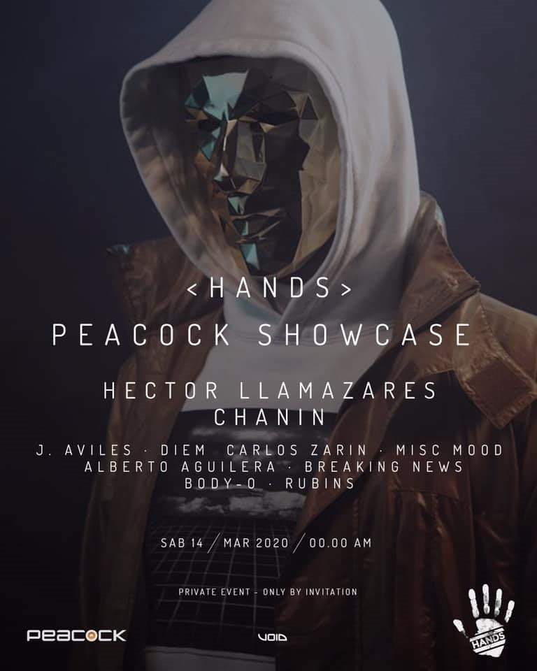 Hands X Peacock Showcase - Página frontal