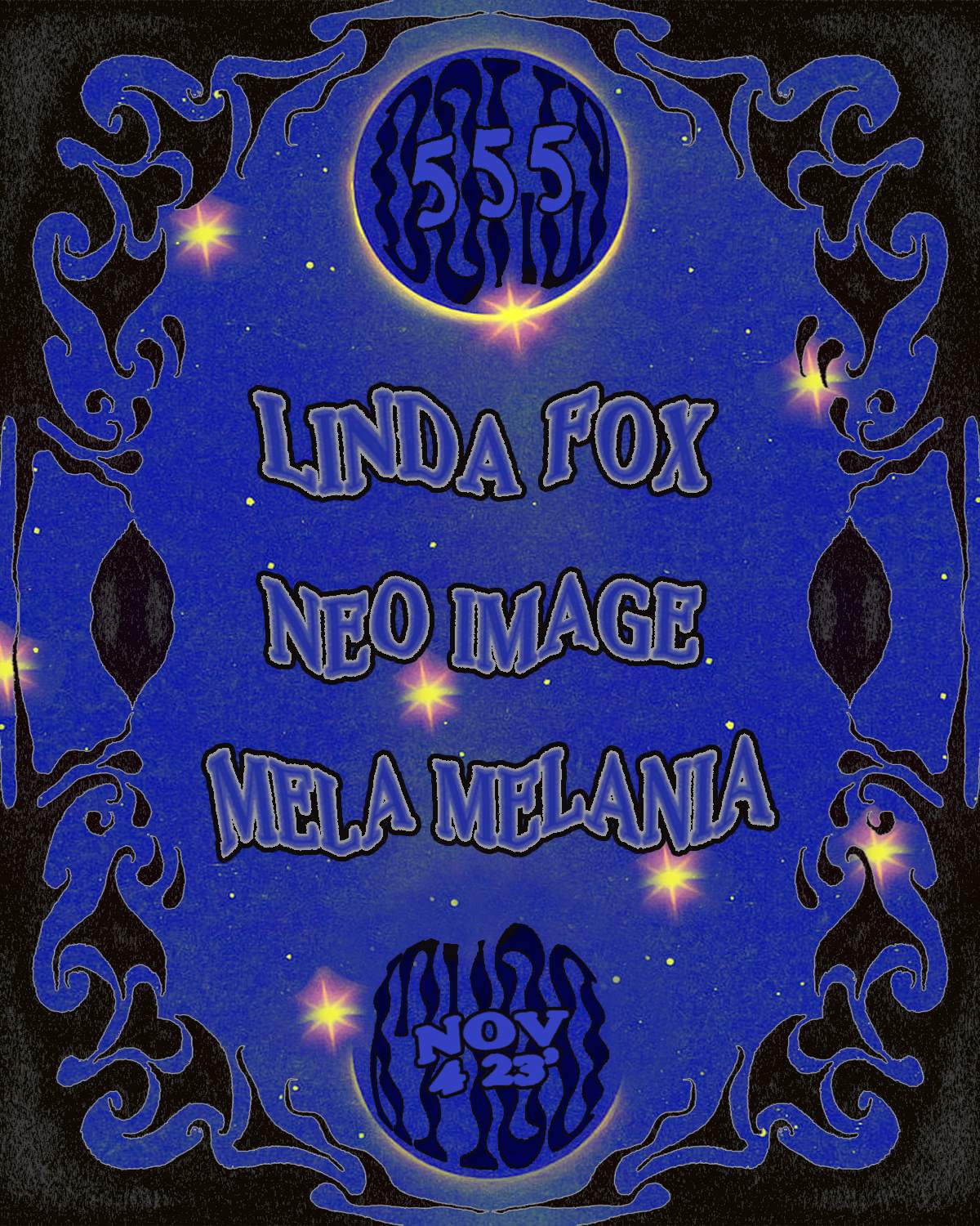 DOLLY presents: Linda Fox (LIVE), Neo Image, Mela Melania - Página frontal