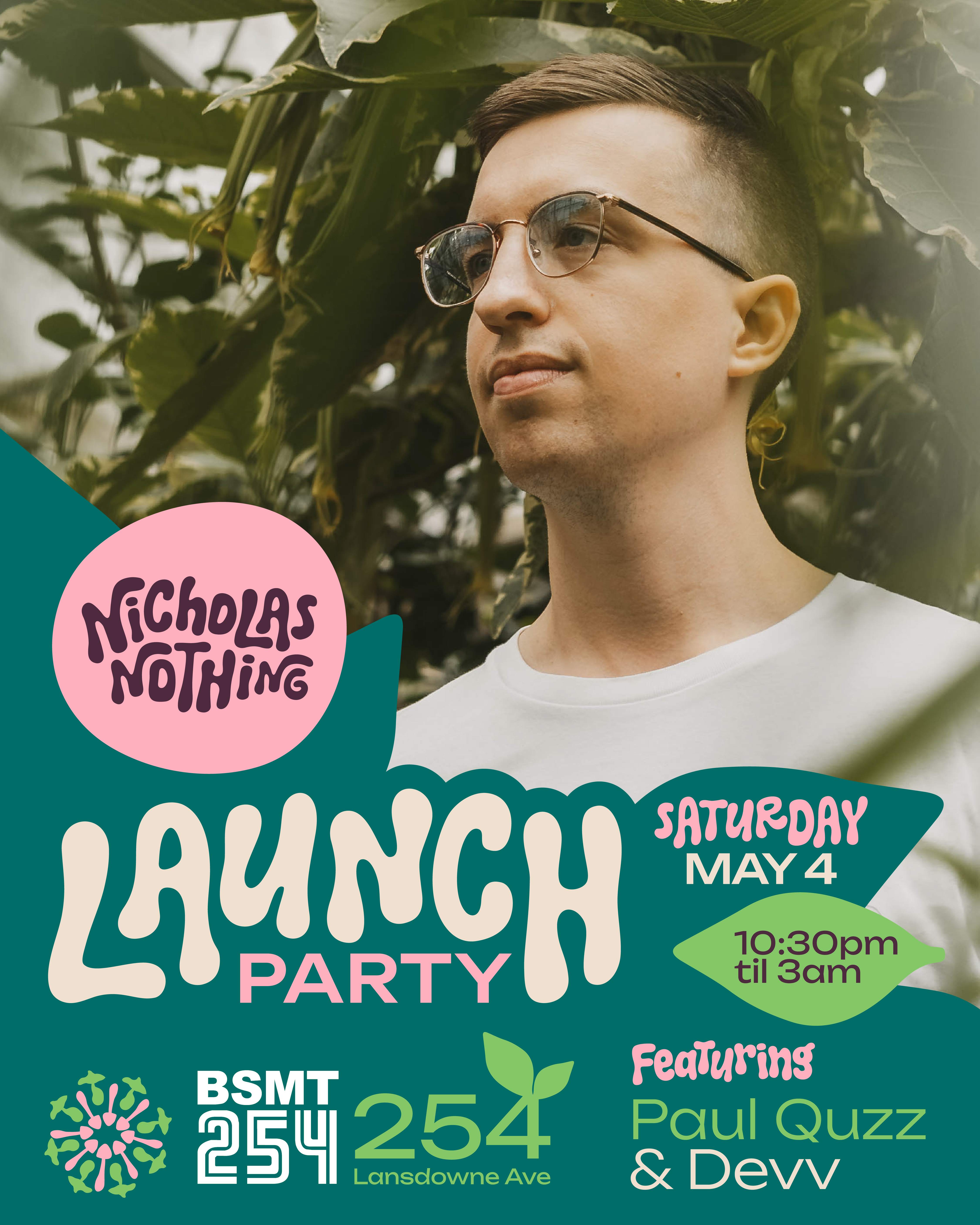Nicholas Nothing Launch Party - フライヤー裏