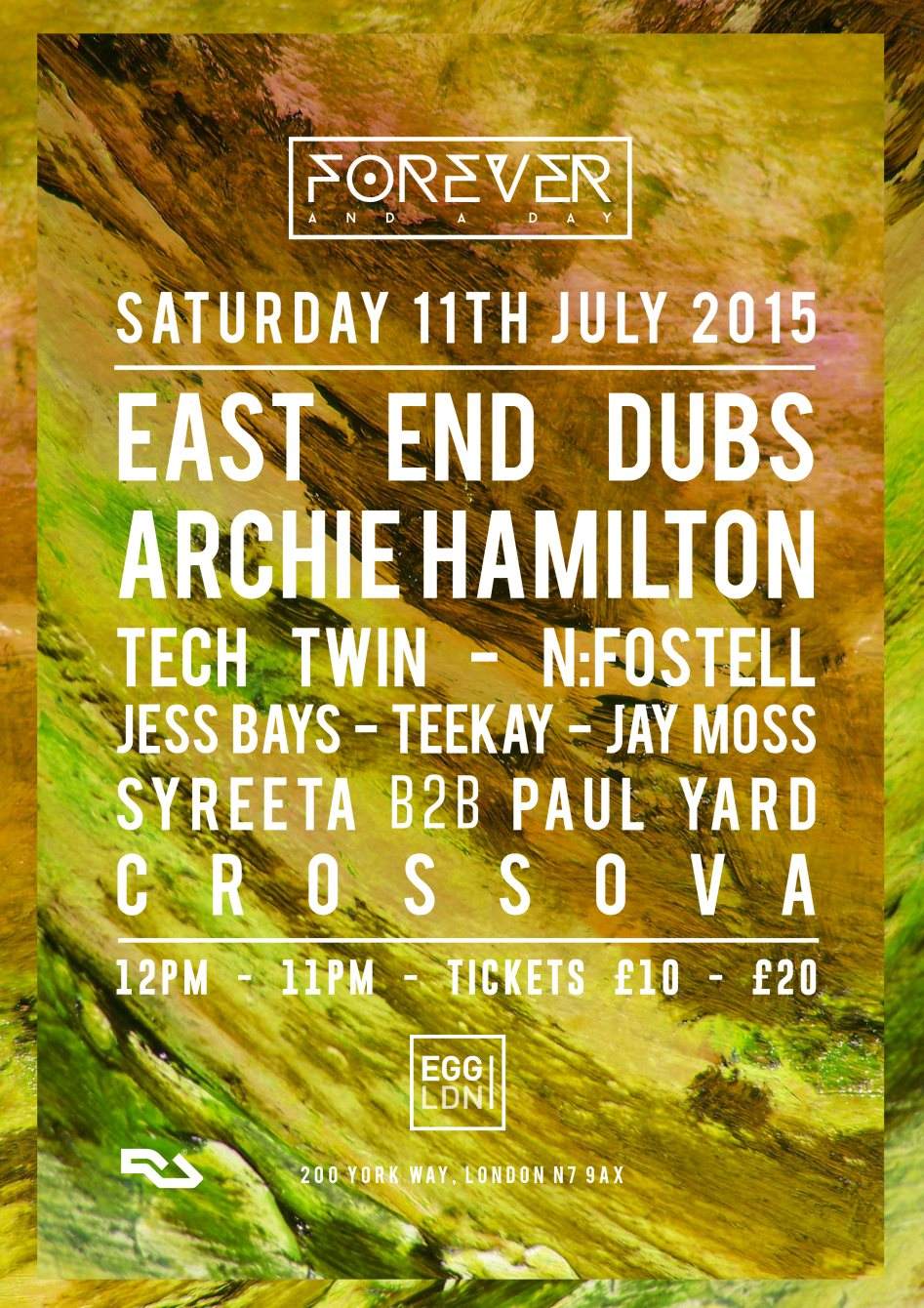 Forever and a Day Outdoor Terrace Party with East End Dubs & Archie Hamilton - フライヤー裏