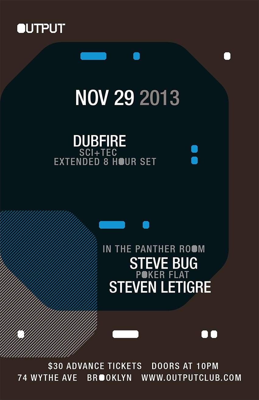 Dubfire with Steve Bug, Steven Letigre - Página frontal