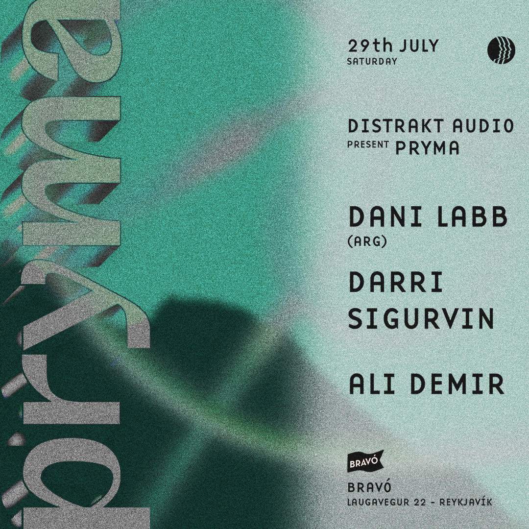 Distrakt #4 - PRYMA Records Debut / Dani Labb(Arg) - フライヤー表