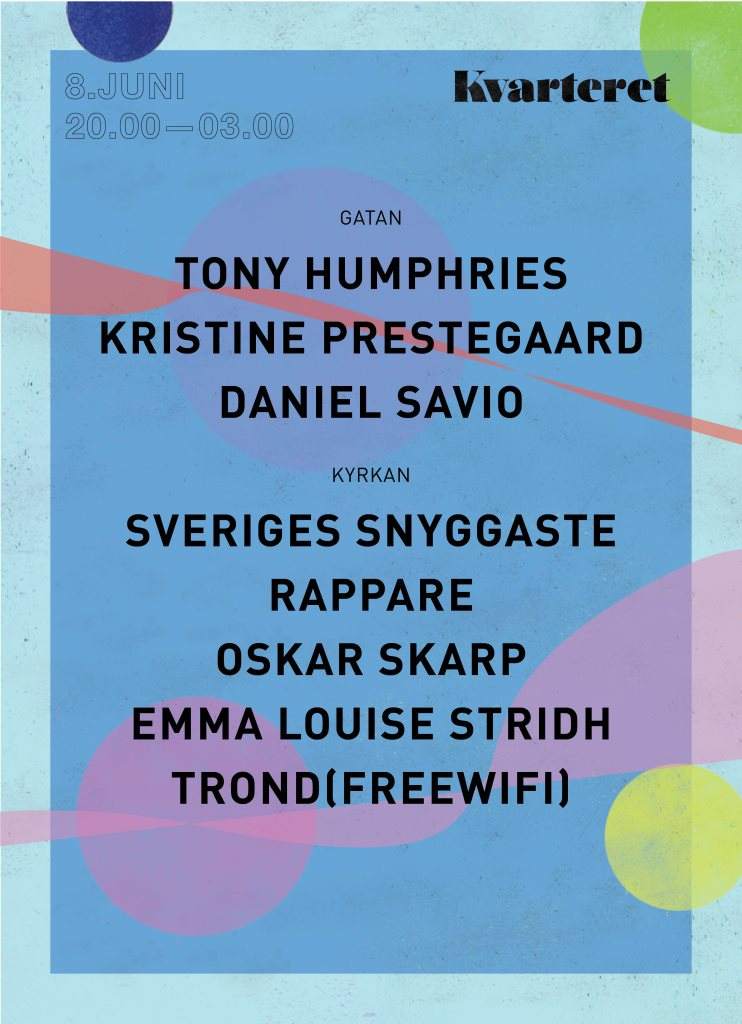 Fredag with Tony Humphries / Sveriges Snyggaste Rappare - Flyer front