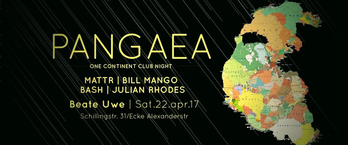 Pangaea - One Continent Club Night 3.0 - Página frontal