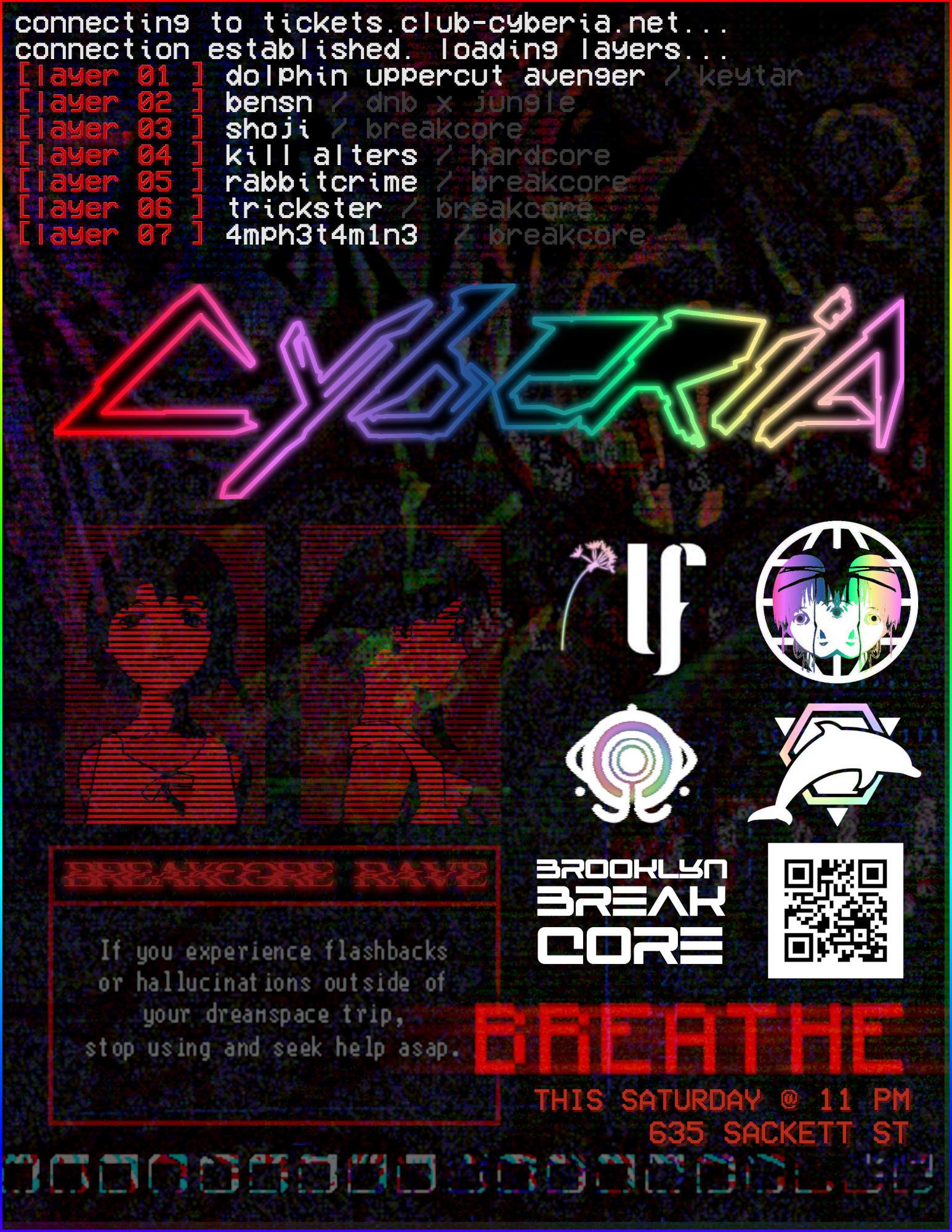 CYBERIA / BREAKCORE RAVE at Littlefield, New York City