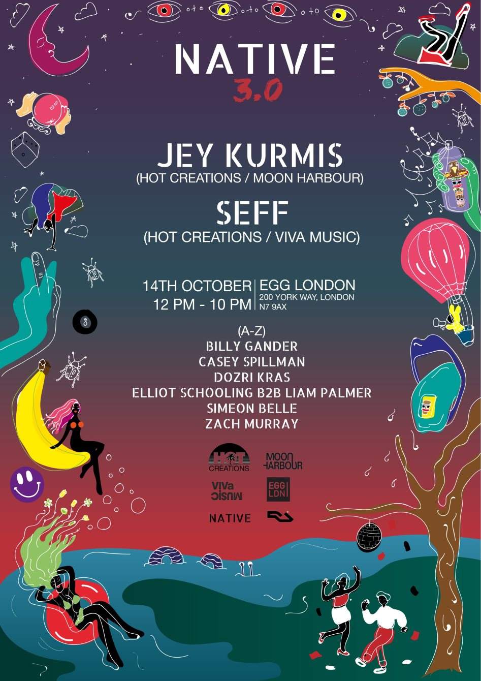 Native 3.0 with Jey Kurmis, SEFF & Residents (Day Party) - フライヤー表
