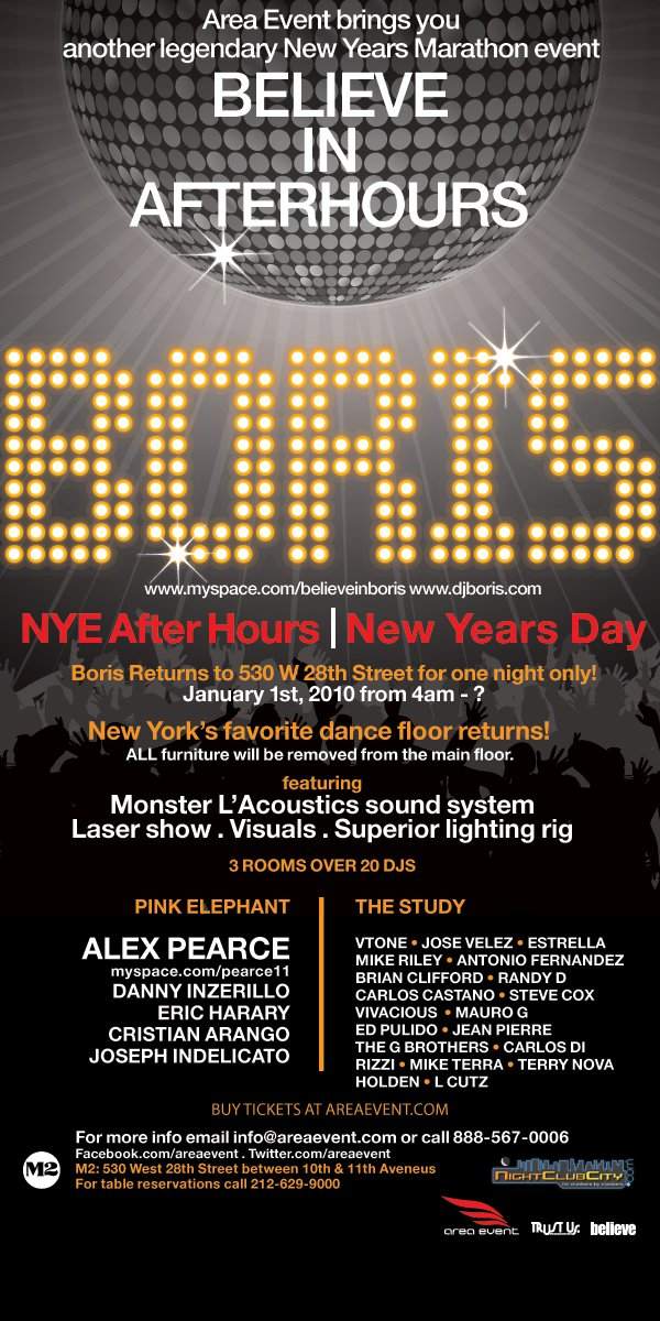 Nye After Hours with Boris - フライヤー表