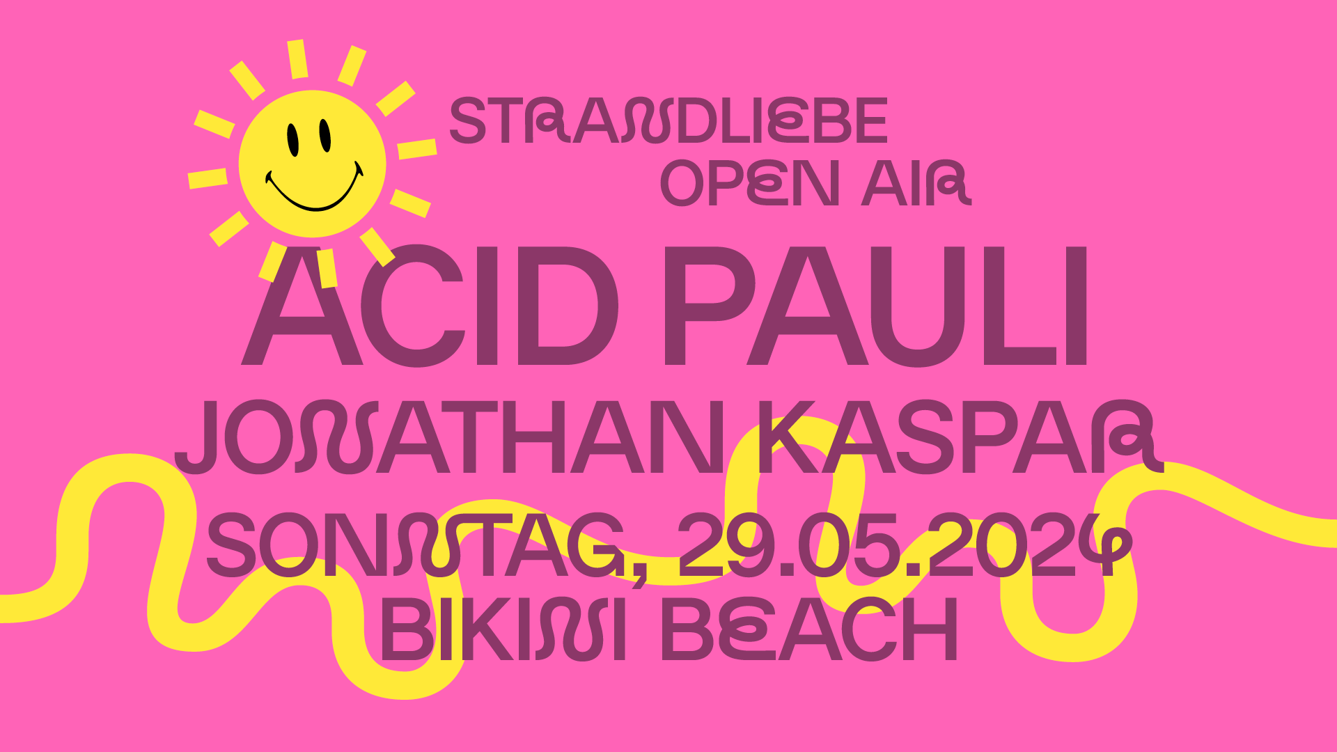 Acid Pauli & Jonathan Kaspar - strandliebe Open Air I Bikini Beach Bonn - フライヤー表
