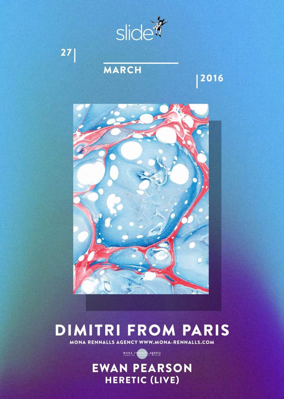 Slide Easter Sunday with Dimitri From Paris, Ewan Pearson & Heretic (Live) - フライヤー表