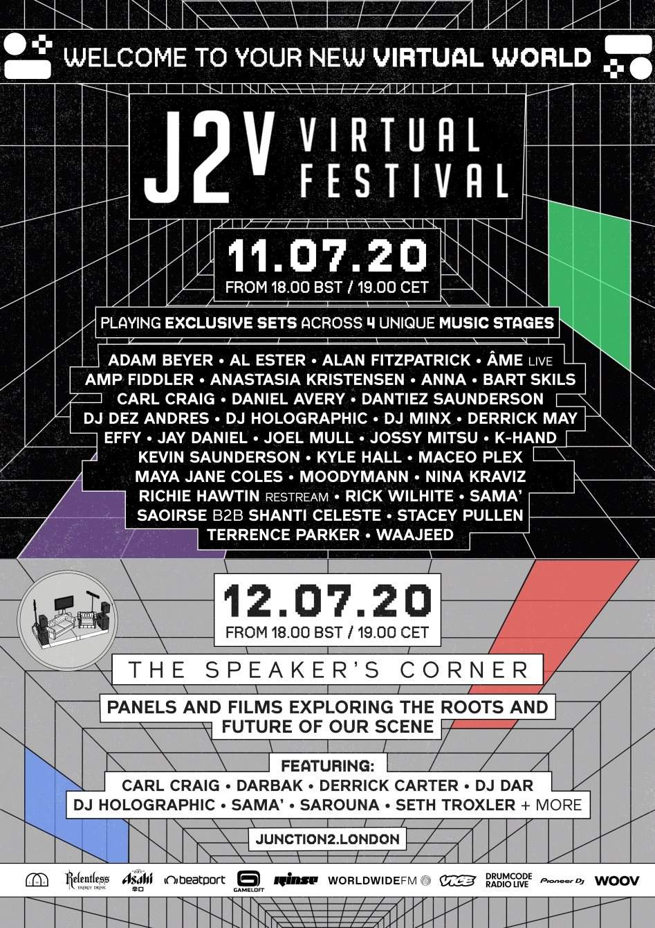 Junction 2 presents J2v Virtual Festival - フライヤー裏