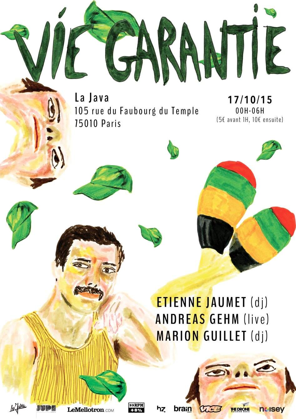 Vie Garantie with Etienne Jaumet, Andreas Gehm & Marion Guillet - フライヤー表