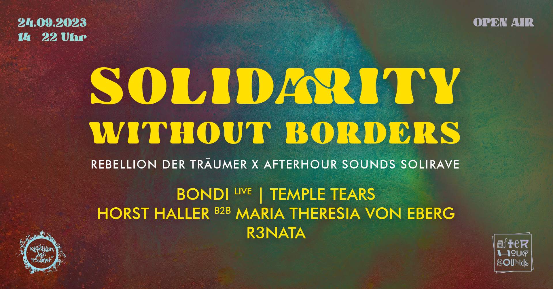 Solidarity without Borders - Rebellion der Träumer* x Afterhoursounds Solirave - フライヤー表