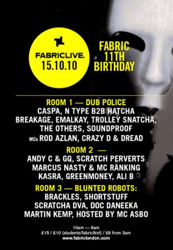 Fabric 11th Birthday Weekend - Página frontal