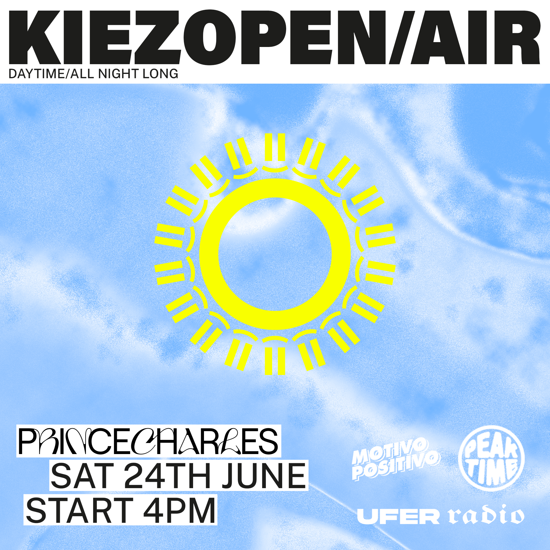 KIEZOPEN/AIR by UFER RADIO x Motivo Positivo x Peak Time - Página frontal