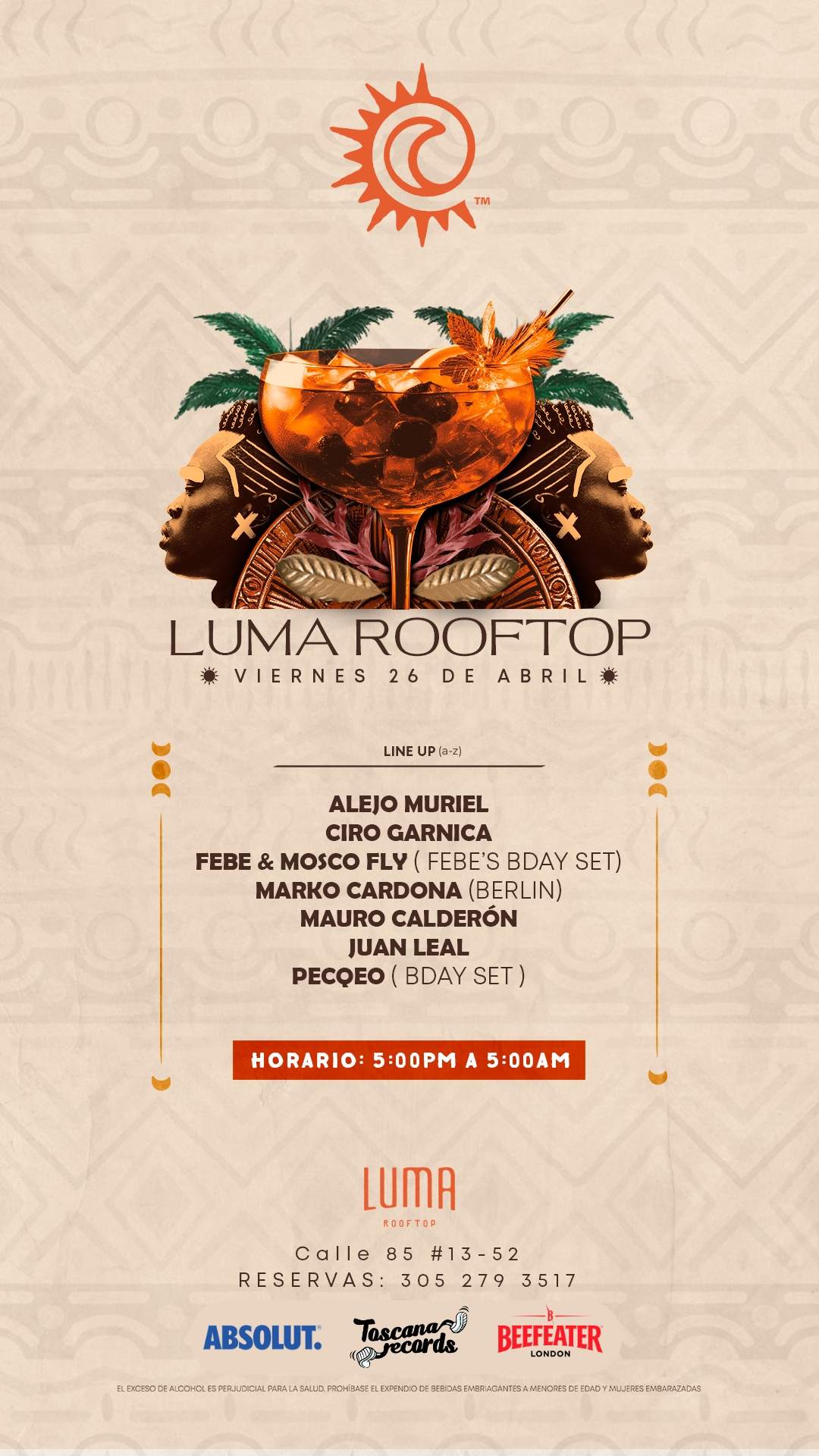 Luma Rooftop with Toscana Records - フライヤー表