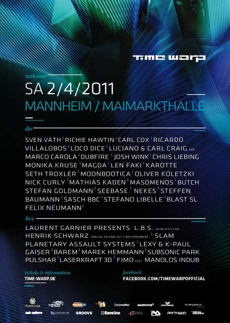 Time Warp 2011 - Página frontal