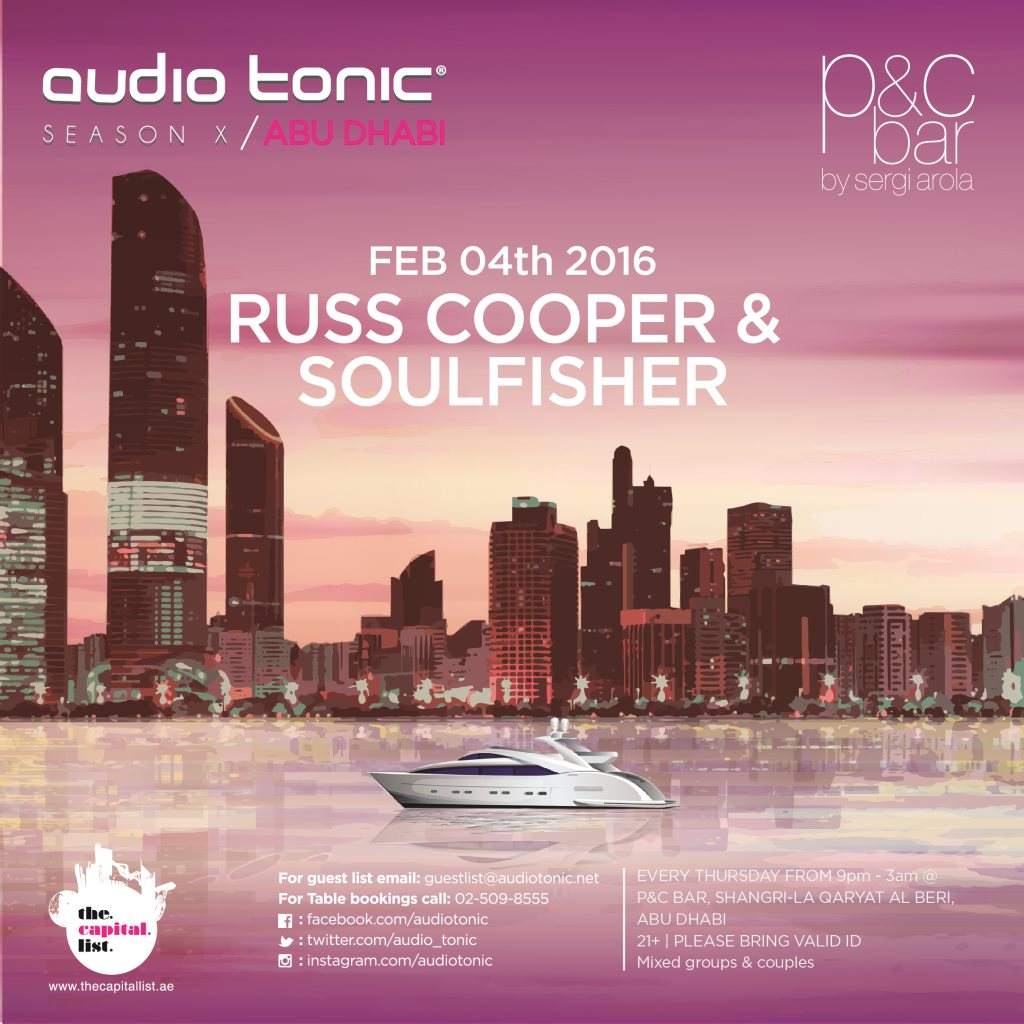 Audio Tonic ABU Dhabi Feat. Russ Cooper - フライヤー表