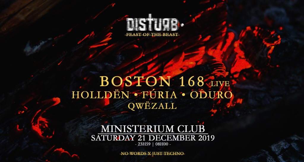 Boston 168 Live - Disturb • Feast of the Beast - フライヤー表