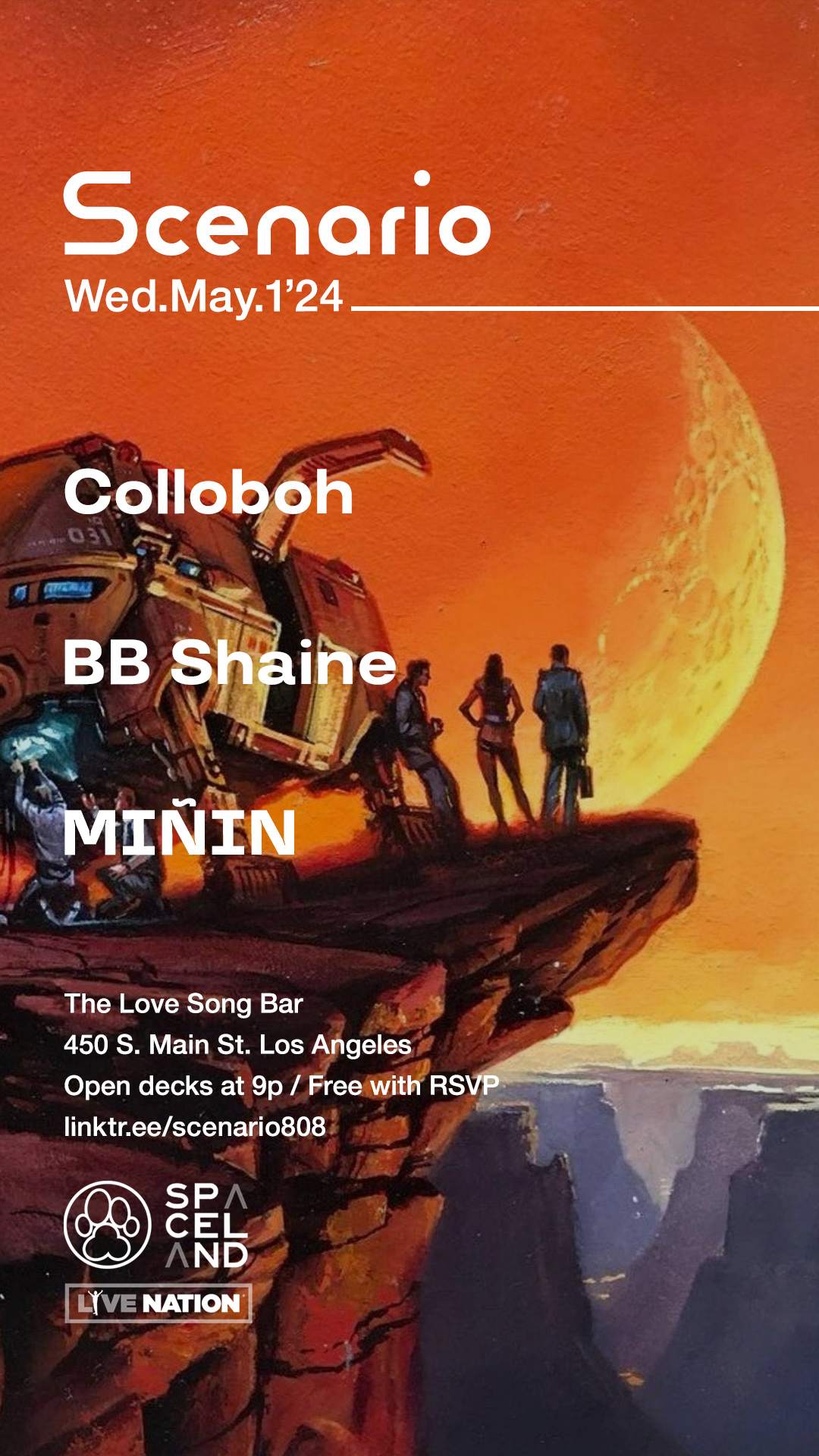 Scenario: Colloboh, BB Shaine, MIÑIN - フライヤー表