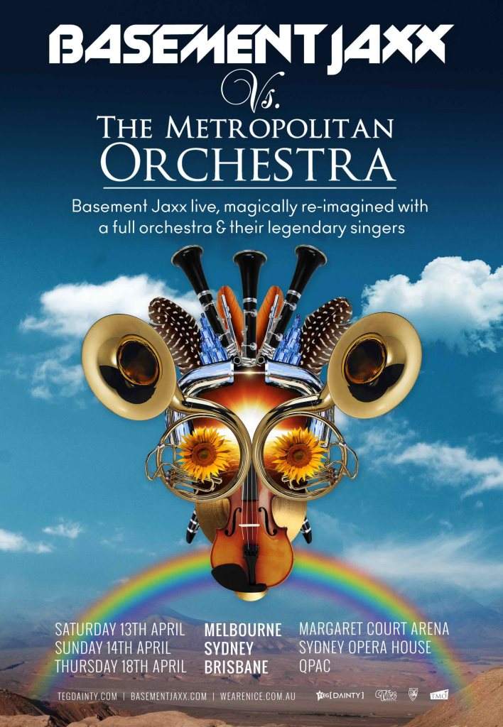 Basement Jaxx VS The Metropolitan Orchestra Australia 2019 Tour - Página frontal
