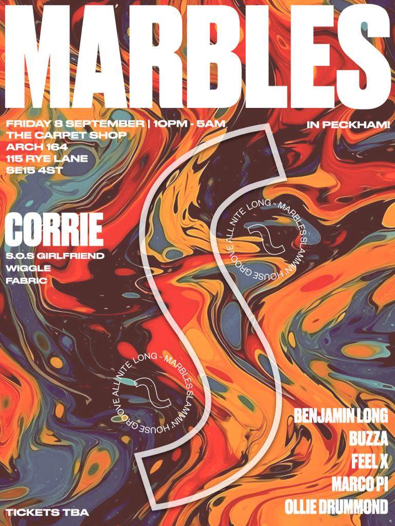 Marbles with Corrie - フライヤー表