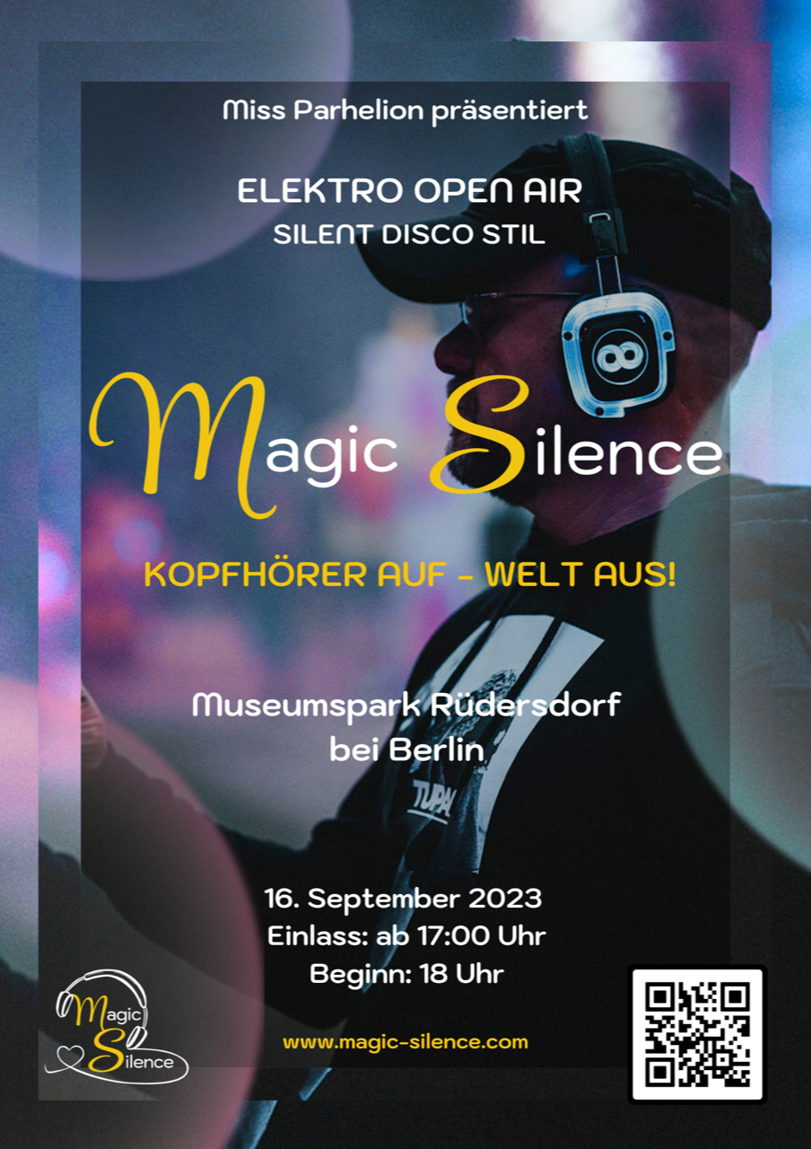 Magic Silence Das Elektro Open Air im Silent Disco Stil Kopfhörer auf – Welt aus - フライヤー表