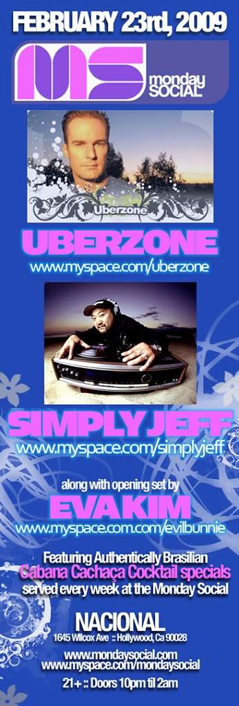 Monday Social with Uberzone and Simply Jeff - Página frontal