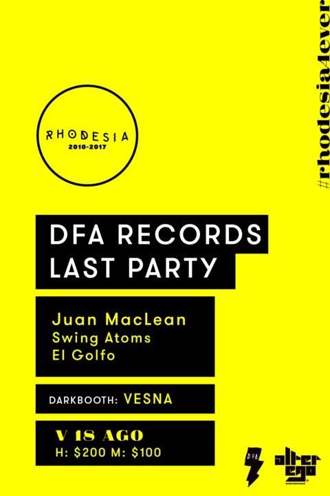DFA Records Last Party  - Página frontal