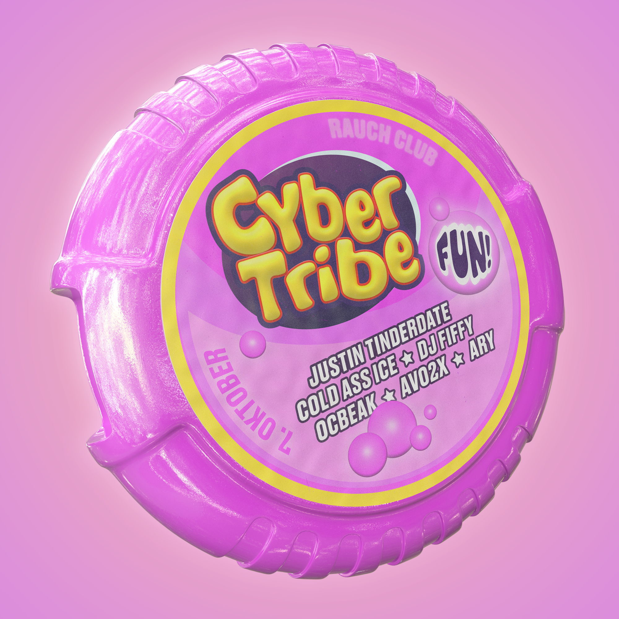Cybertribe with Justin Tinderdate - フライヤー表