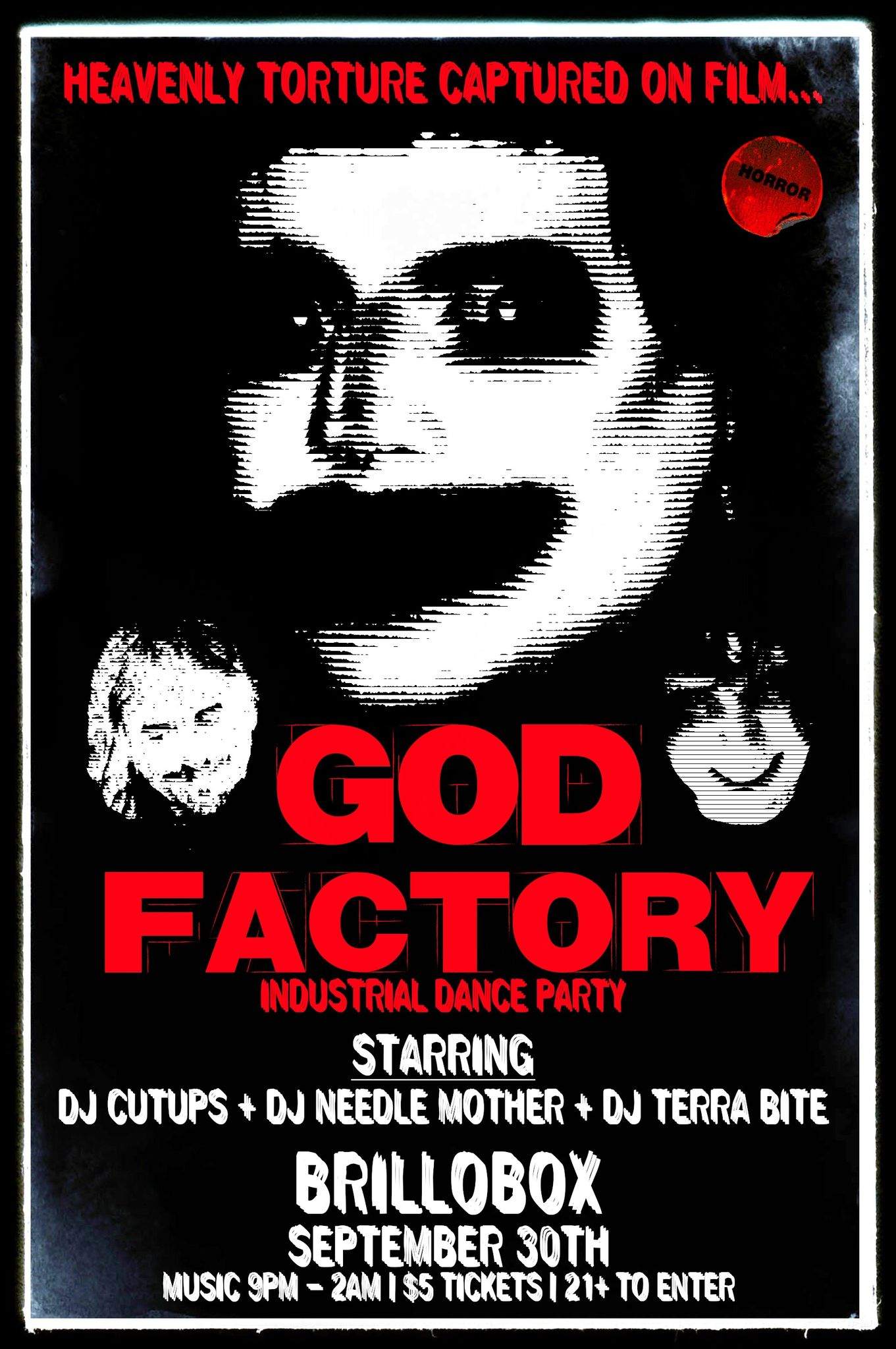 GOD Factory: industrial dance party - Página frontal