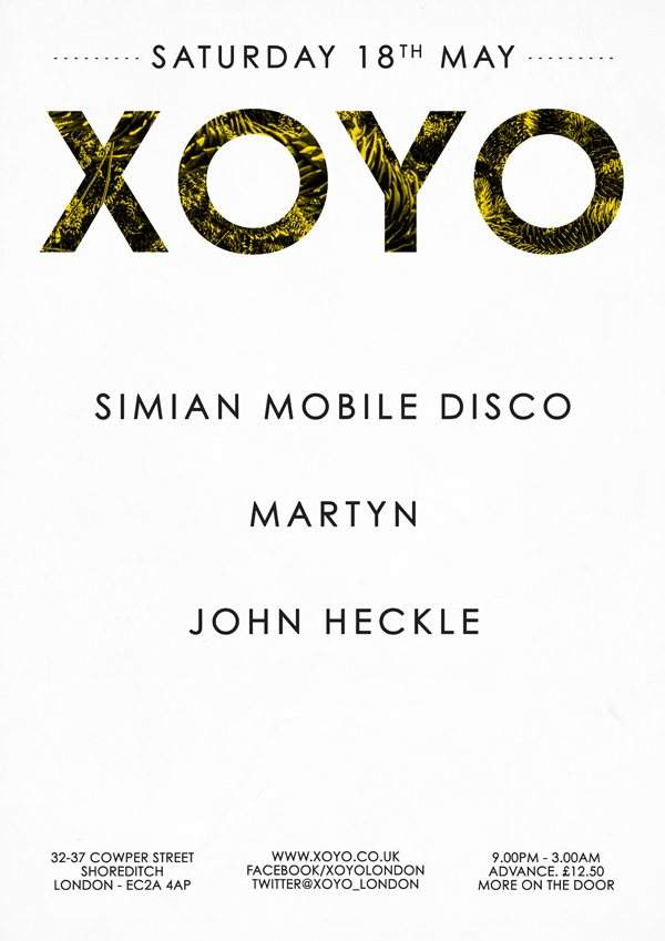 Simian Mobile Disco x Martyn x John Heckle - Página frontal