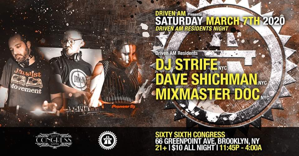 Driven AM Residents: DJ Strife, Mixmaster Doc, Shichman & Friend at ...