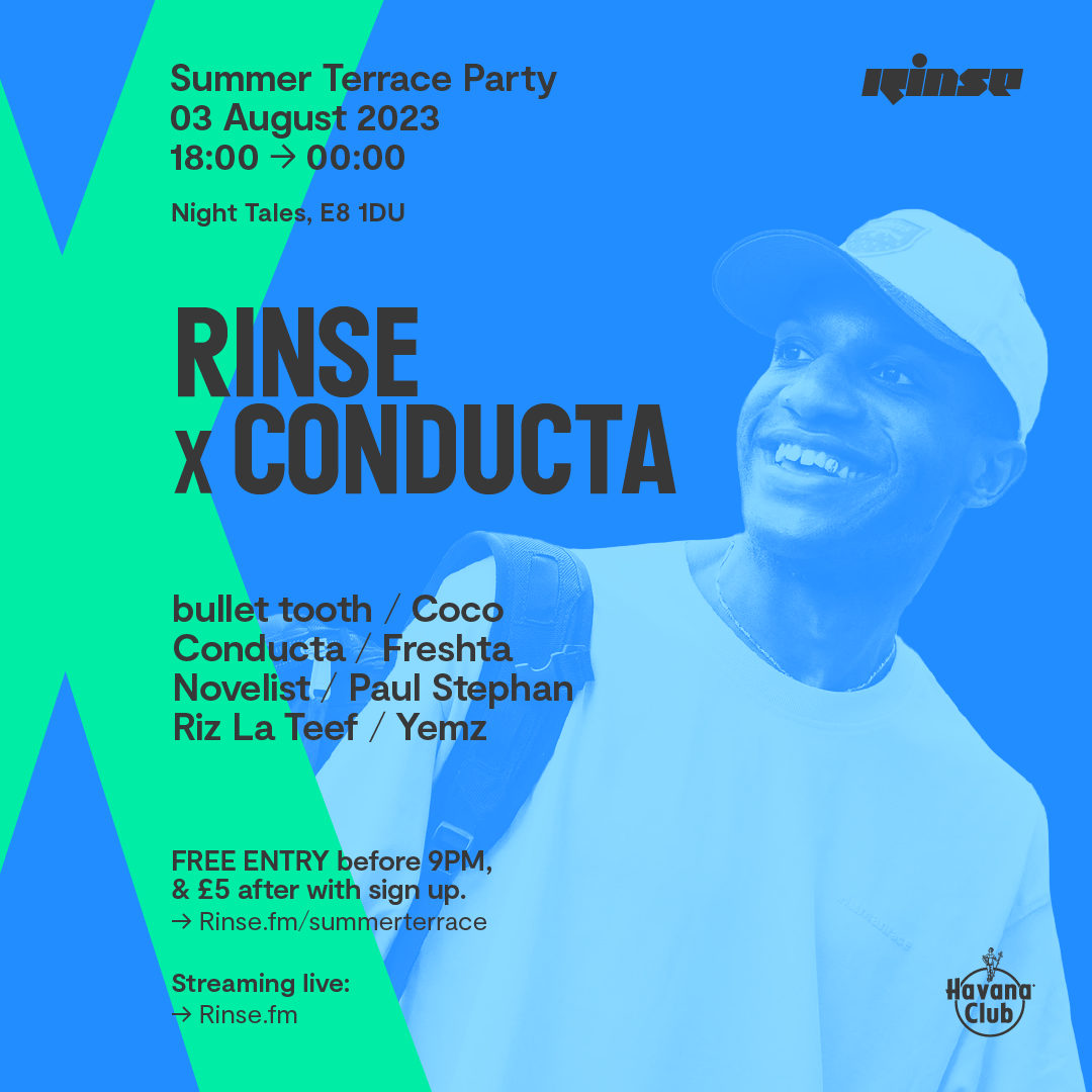 Rinse x Conducta - Summer Terrace Party - フライヤー表
