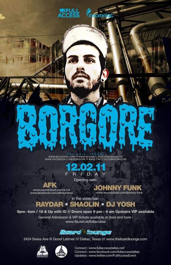 Borgore at Lizard Lounge, Dallas/Fort Worth