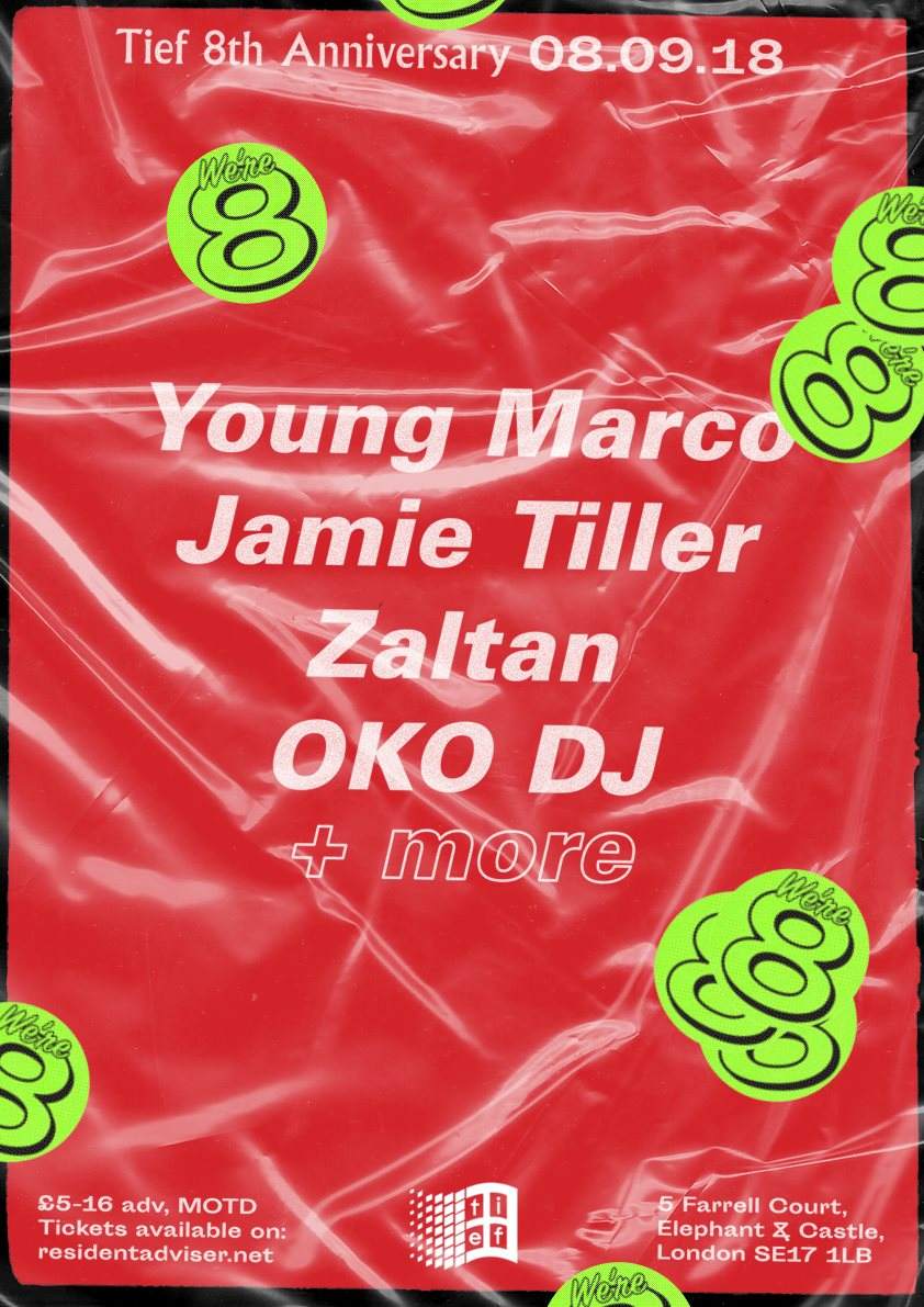 Tief 8th Anniversary with Young Marco, Jamie Tiller, Zaltan, OKO DJ & More - Página frontal